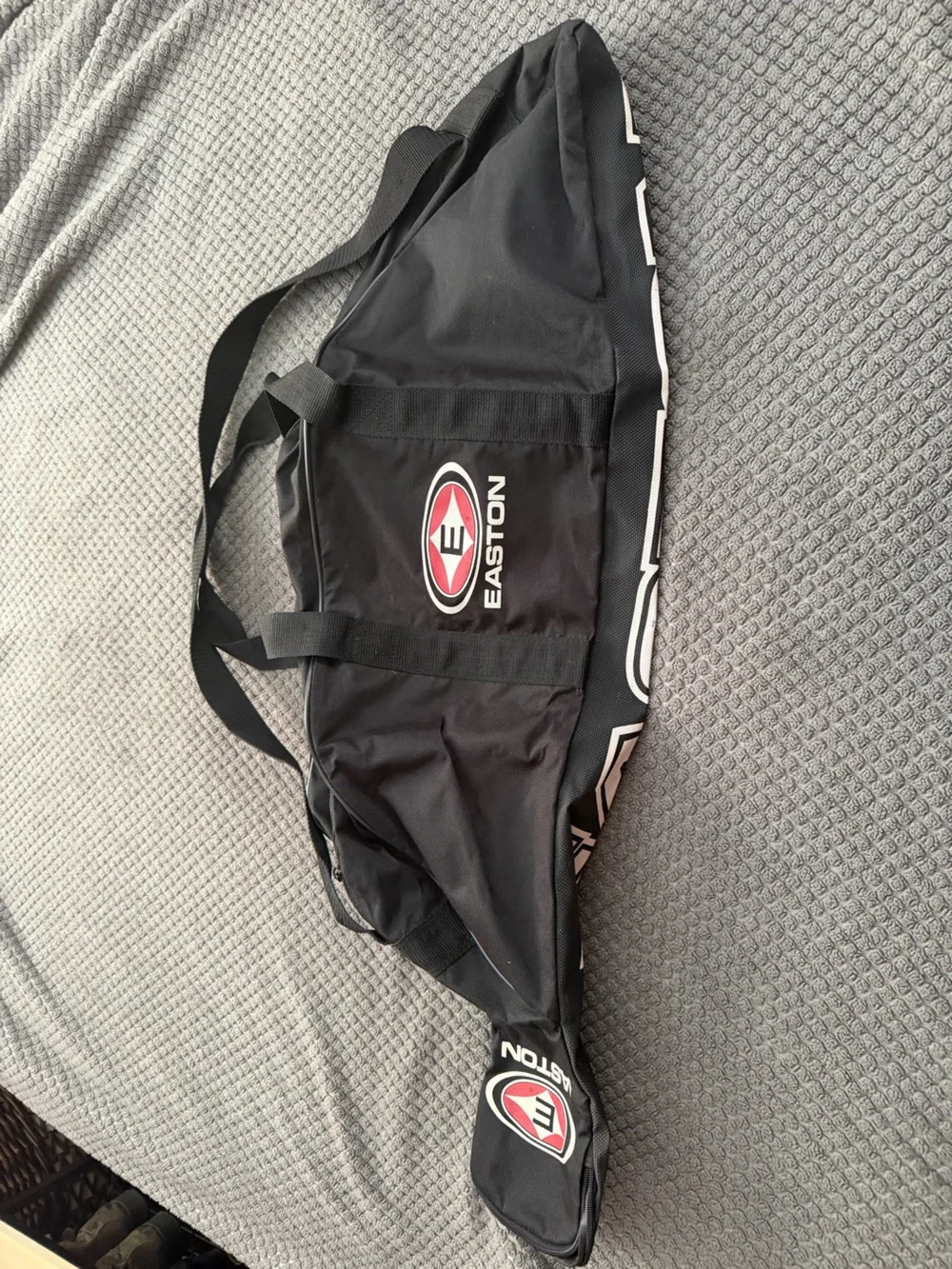 Easton Black Duffel-Style Bat Bag with White Accents